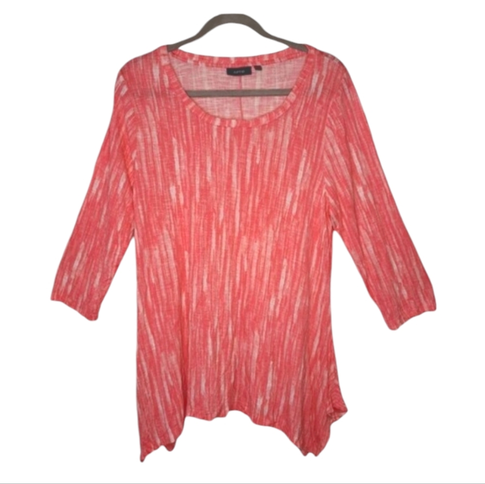 Apt 9 Pink 3/4 Sleeve Sharkbite Hem Blouse Plus Size 0X